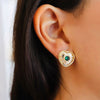 Emerald Heart Studs