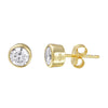 Petite Bezel Studs