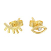 Eyelash &amp; Evil Eye Studs