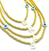 Initial eye necklace