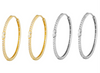 Double Bezel Pavé Hoops