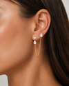 Triple drop earrings