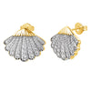 Golden Shell Studs