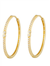 Double Bezel Pavé Hoops