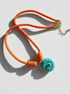 Orange Bloom Cord Necklace