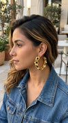The Onyx Bloom Hoops