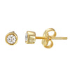 Petite Bezel Studs