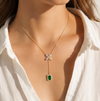 Emerald Lariat Necklace