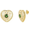 Emerald Heart Studs