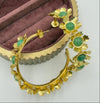 Aventurine Flower hoops